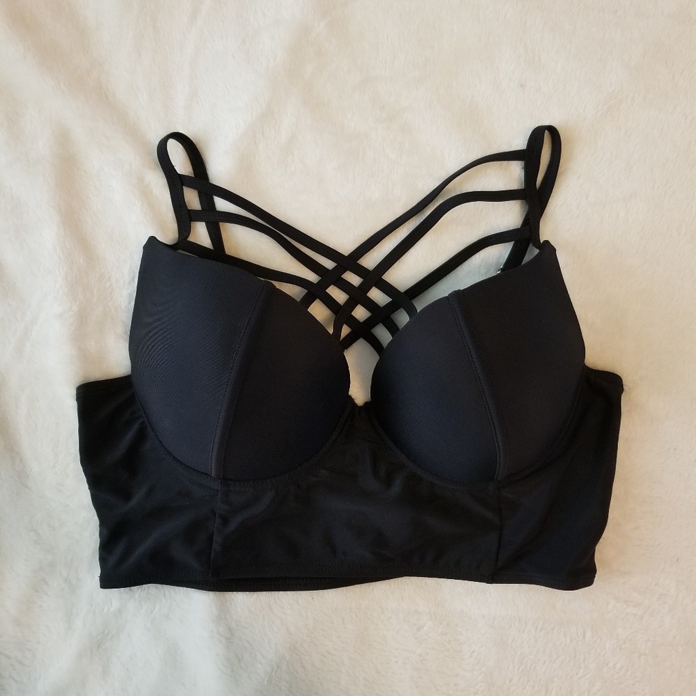 Large strappy swim top